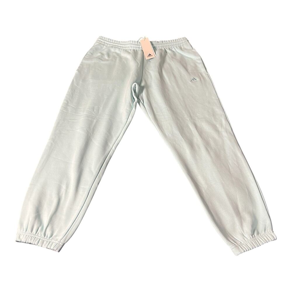NWT Adidas All Season Large Flash Aqua Joggers Sweatpants Fleece Soft Multisport